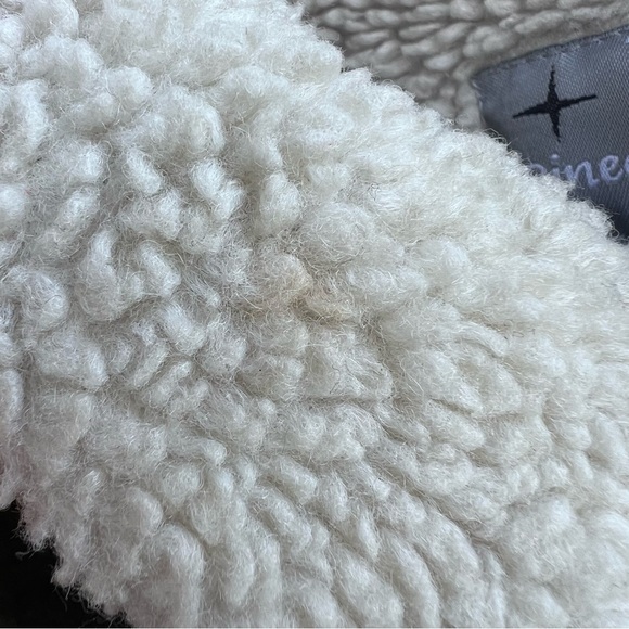 Pineapple Connection Sherpa Lined Corduroy Button Front Jacket Size Large Brown - Picture 12 of 12